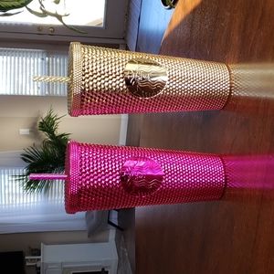 1 Gold Starbucks 2022 Venti Studded Cold Cup